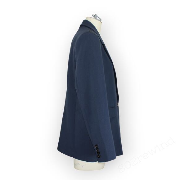 Medium Abercrombie&Fitch Classic Suiting Blazer NavyBlue Office Women - Picture 6 of 16